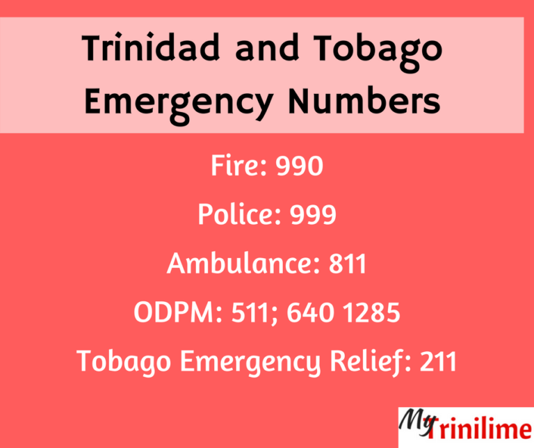 Trinidad and Tobago Emergency Numbers My Trini Lime