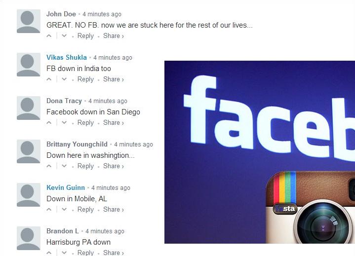 facebook and instagram down today