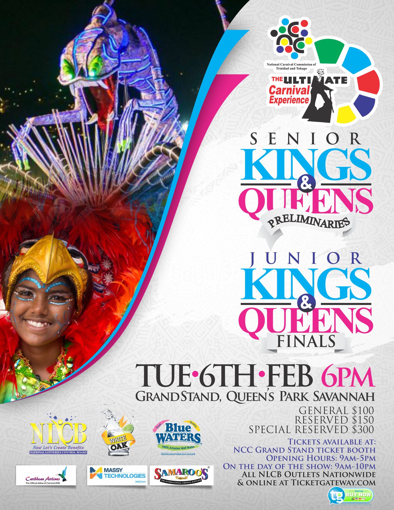 Kings and Queens Finals Juniors and Seniors Preliminaries My Trini Lime