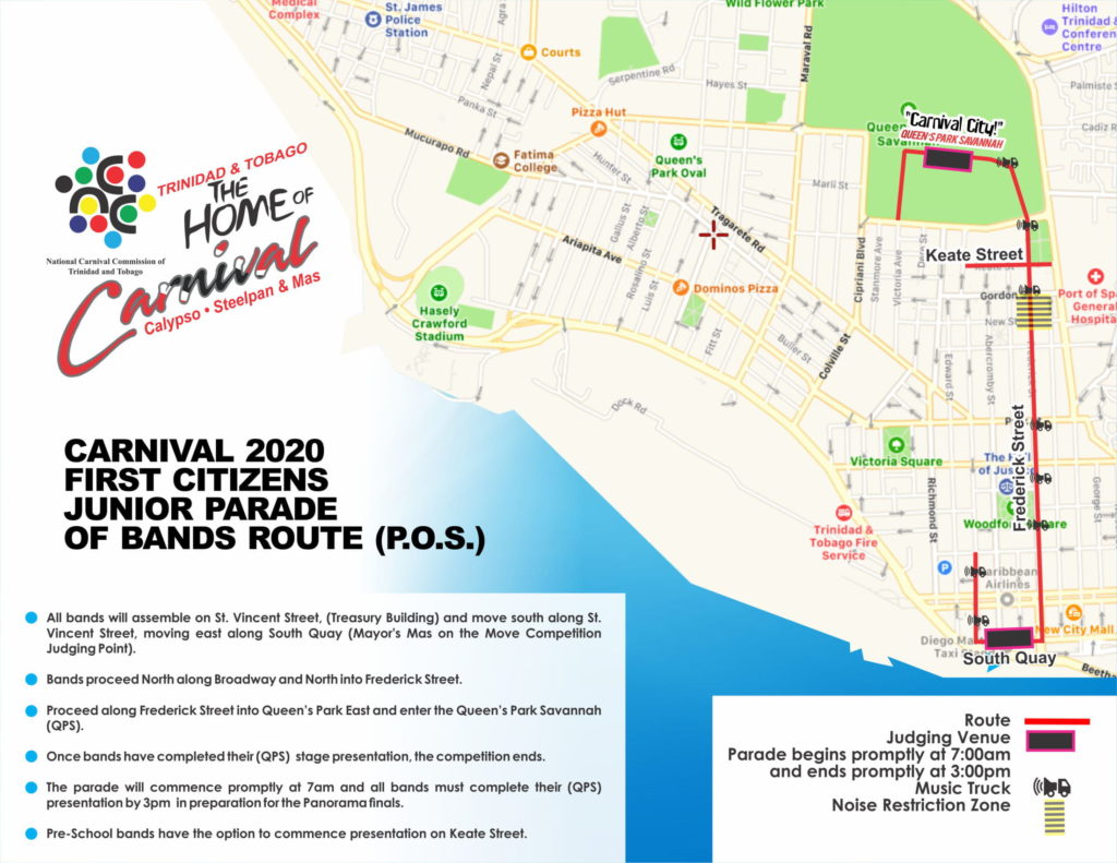 Parade of The Bands Route 2020 | My Trini Lime